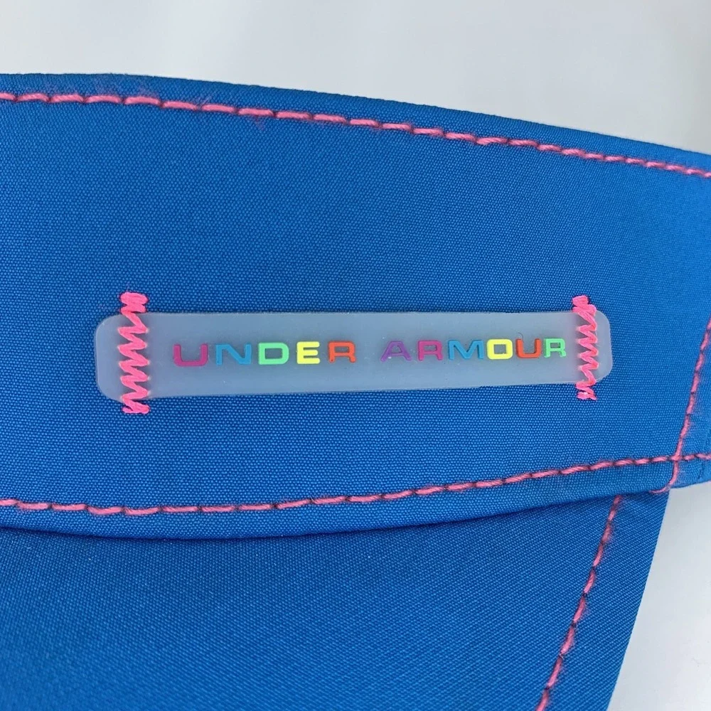 Under Armour Sun Visor Blue with Pink Stitching Youth Kids OSFA Hat